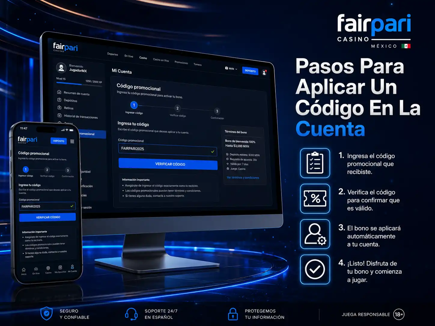 Pasos Para Aplicar Un Código En La Cuenta