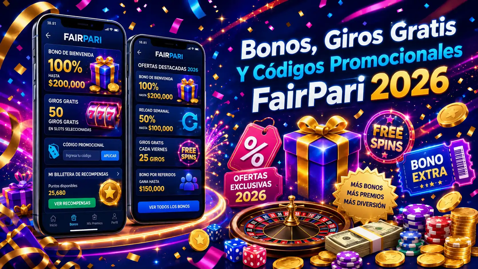 Bonos, Giros Gratis Y Códigos Promocionales FairPari 2026