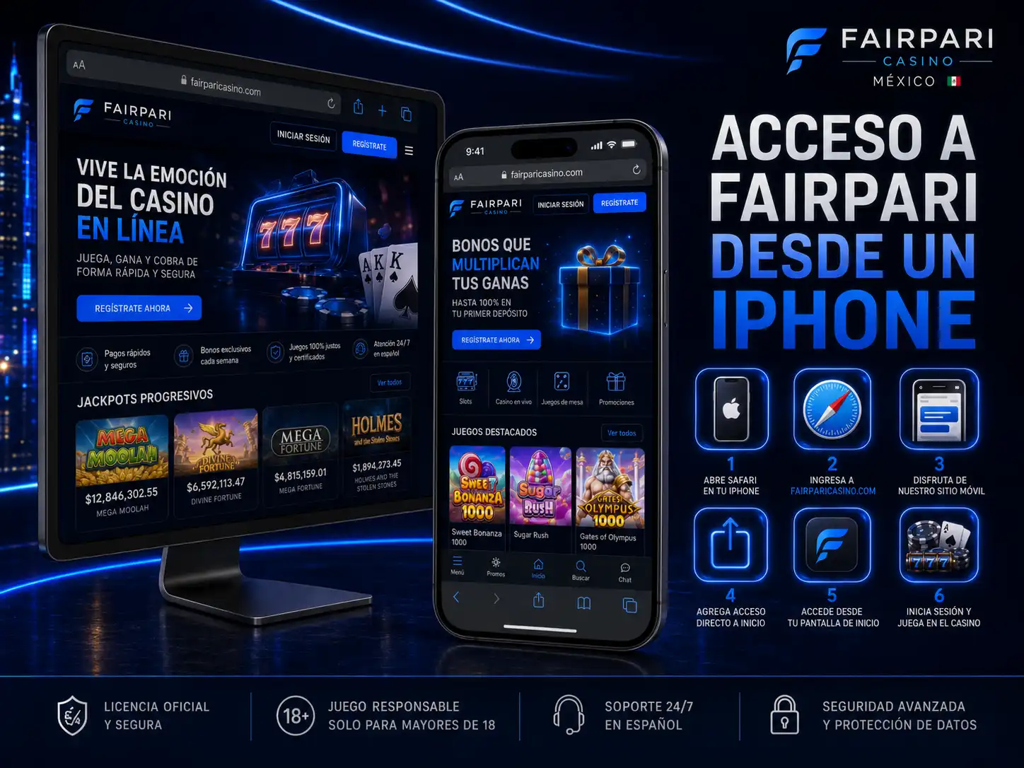 Acceso a Fairpari desde un iPhone