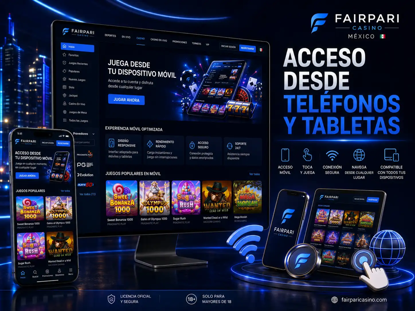 Acceso desde teléfonos y tabletas