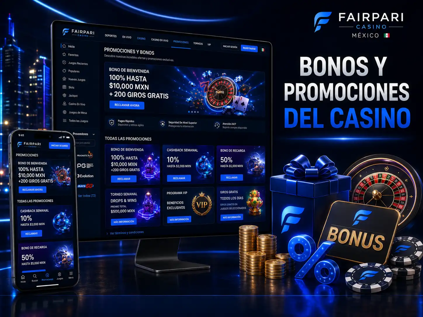 Bonos y promociones del casino